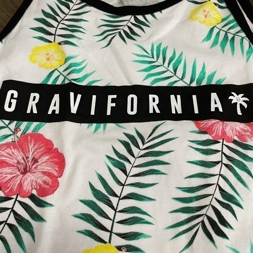 GRAVIFORNIA BOGO 🌸🌼 Hibiscus 🌺 Ringer Tank top - Picture 4 of 8